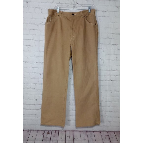 Vintage h.i.s. Pants Men's Size 36x34 Tan EUC (Actual 35X33) - Picture 10 of 10